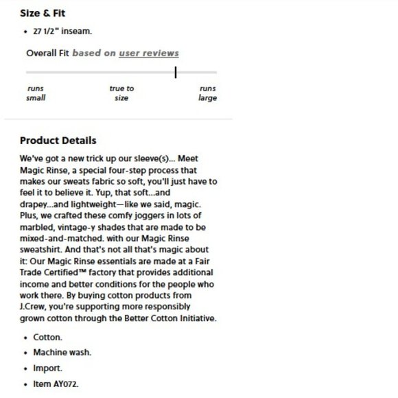 J. Crew Magic Rinse  Sweatshirt and Jogger Set M - Picture 10 of 16